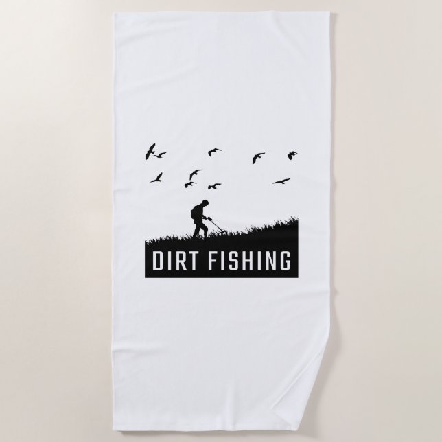 Metal Detecting Metal Detector  Beach Towel (Front)