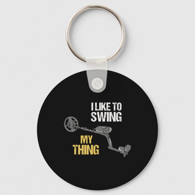 Metal Detecting Metal Detector Dirt Fishing  Key Ring (Front)