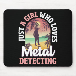 Metal Detecting Metal Detector Girl Tresure Huntin Mouse Pad