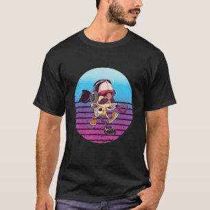 Metal Detecting Retro Sunset Detector Device Detec T-Shirt