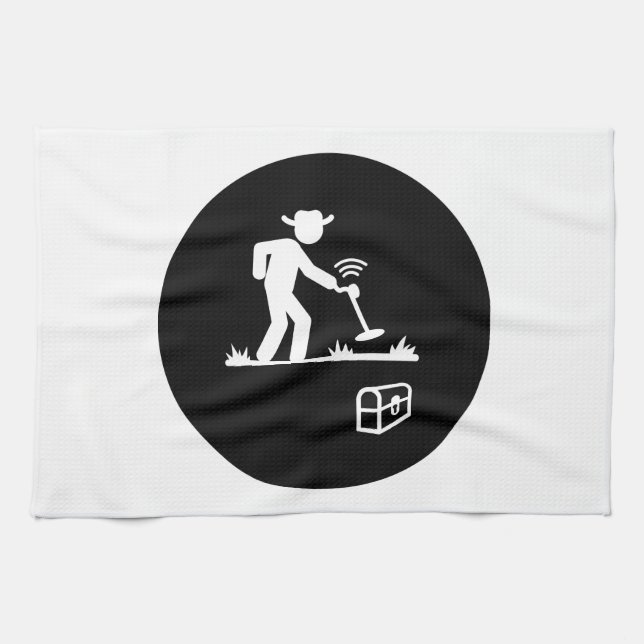 Metal Detecting Tea Towel (Horizontal)