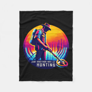 Metal Detecting Treasure Hunting Dirt Fishing Hob Fleece Blanket