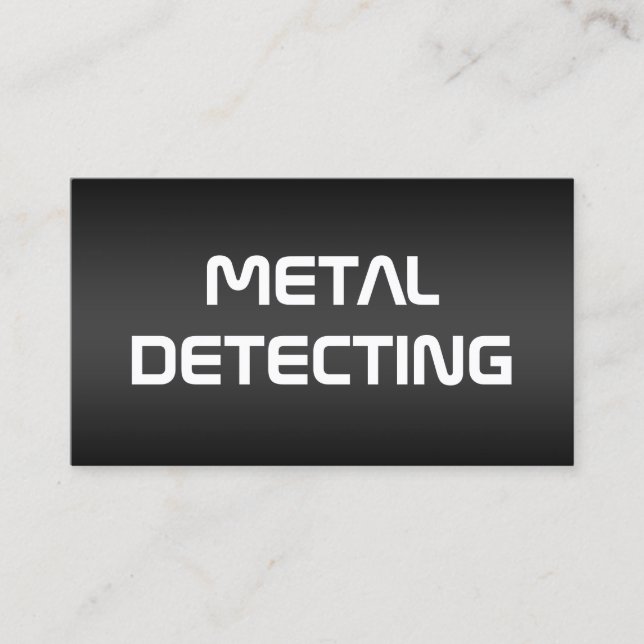Metal Detector Business Card (Front)