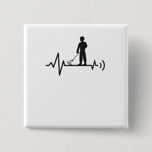 Metal Detector Detectoring Detectorist 15 Cm Square Badge