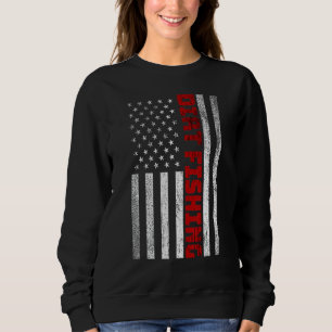 Metal Detector Dirt Fishing American Flag Sweatshirt