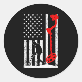 Metal Detector For Treasure Hunting Detecting Classic Round Sticker