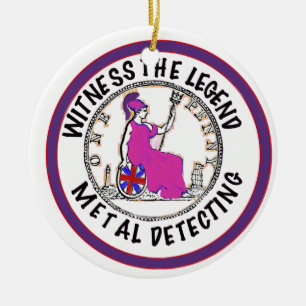 Metal Detectorist  Ceramic Ornament