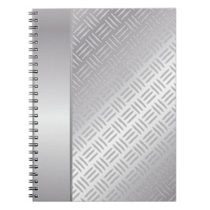 Metal diamond pattern notebook