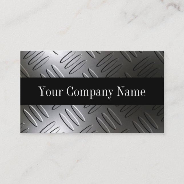 Metal Diamond Plate Business Cards (Front)