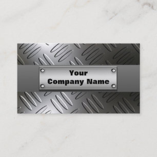 Metal Diamond Plate Business Cards