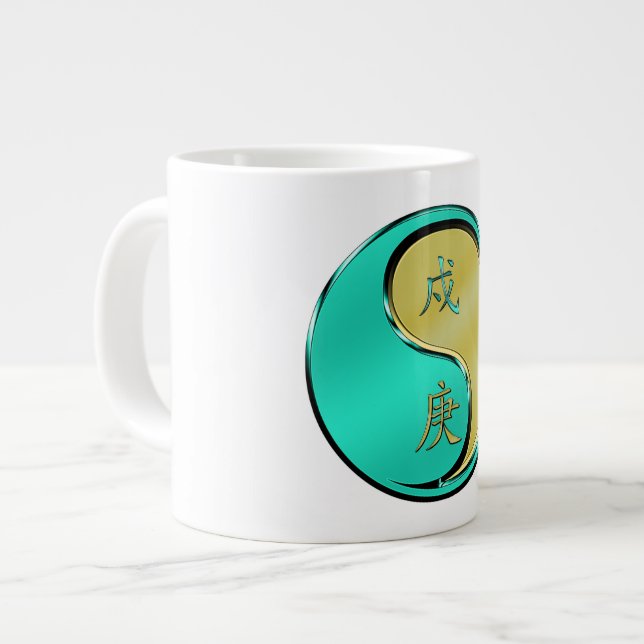 Metal Dog Large Coffee Mug (Front Left)