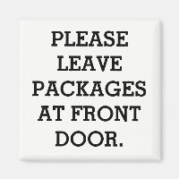 METAL DOOR MAGNET "PLEASE LEAVE PACKAGES AT DOOR"
