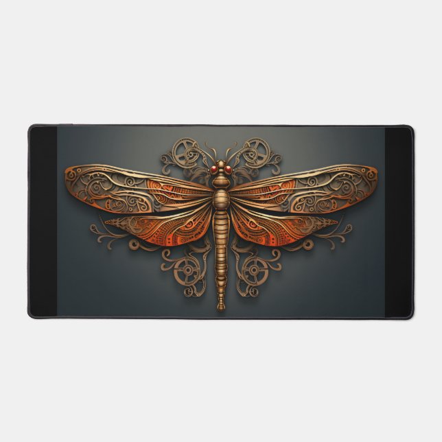 metal dragonfly desk mat (Front)