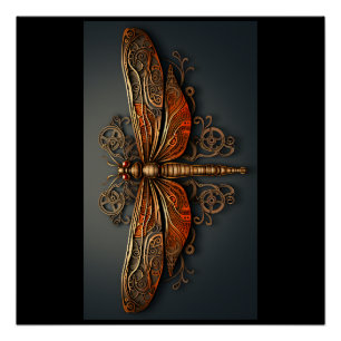 metal dragonfly poster