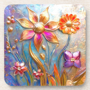 Metal Flowers Coaster