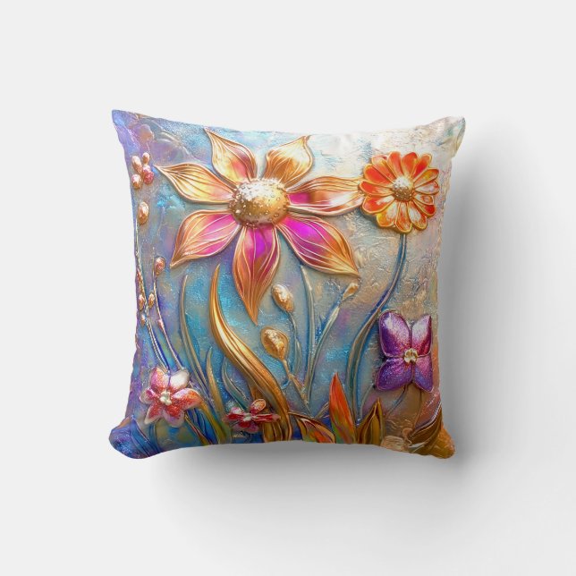 Metal Flowers Cushion (Front)