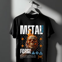 Metal Forge Flaming Skull Industrial Streetwear