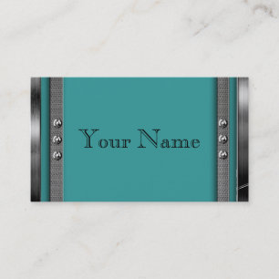 Metal Frame Border Business Cards