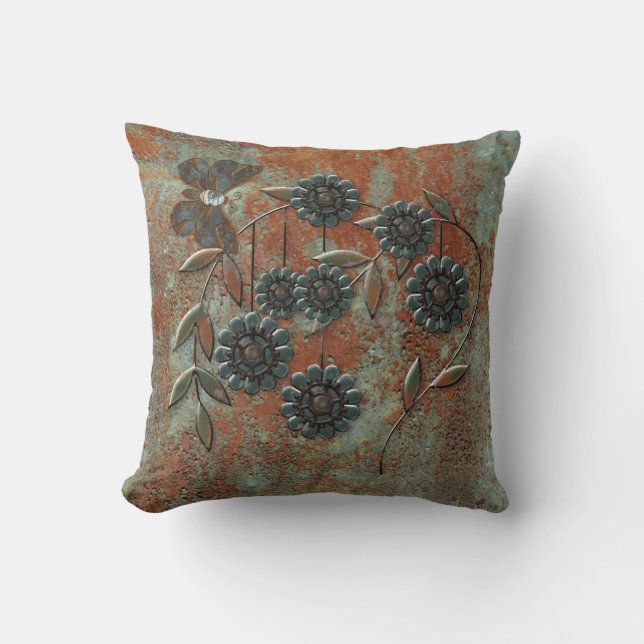 Metal Garden Print Cushion (Front)