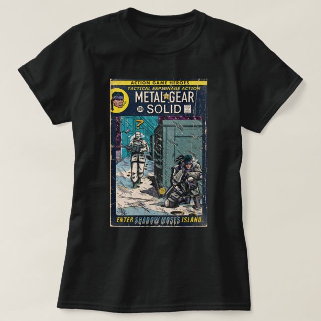 Metal Gear Solid - 'Enter Shadow Moses' Comic Book T-Shirt (Design Front)