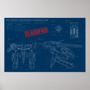 Metal Gear Solid Rex  Blueprints Poster
