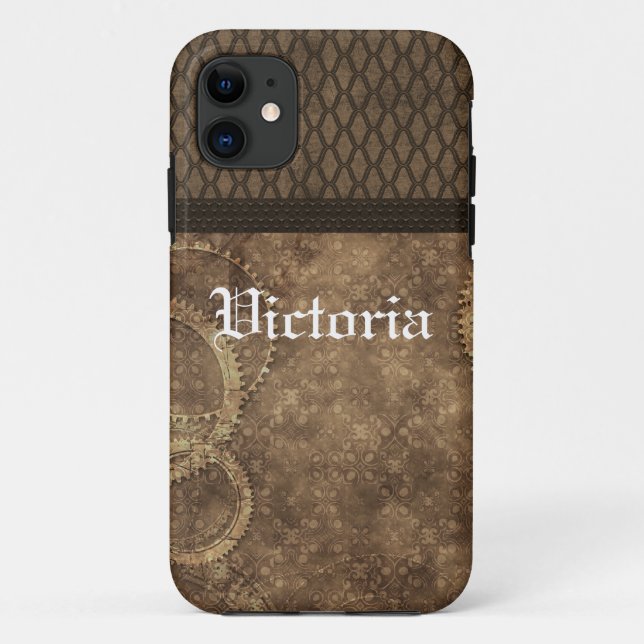 Metal Gear Steampunk BT ID iPhone 5 Case, Brown Case-Mate iPhone Case (Back)