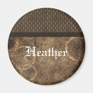 Metal Gear Steampunk Magnet, Brown Magnet