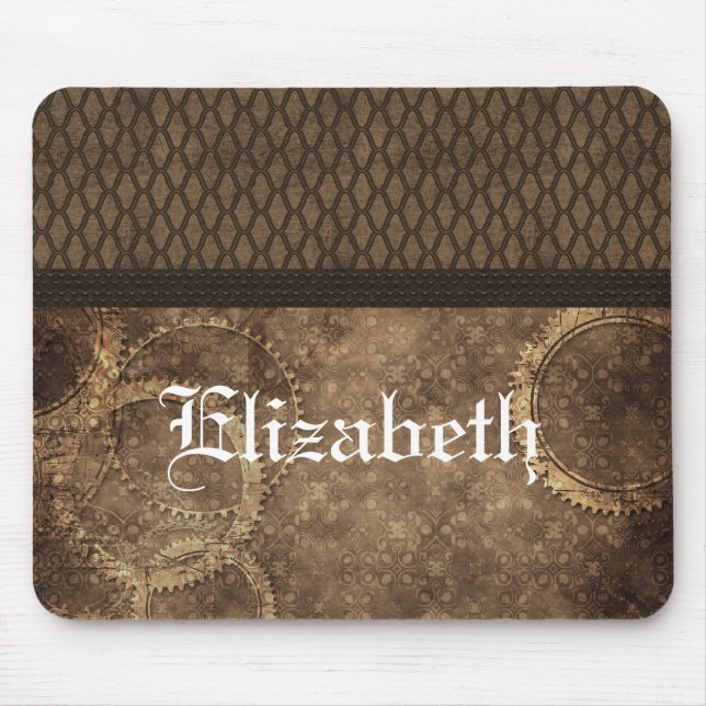 Metal Gear Steampunk Mousepad, Brown Mouse Pad (Front)