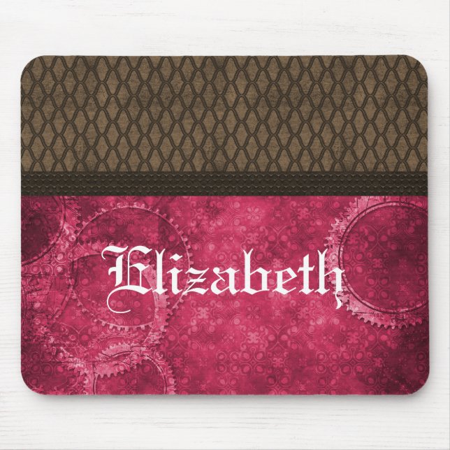 Metal Gear Steampunk Mousepad, Pink Mouse Pad (Front)