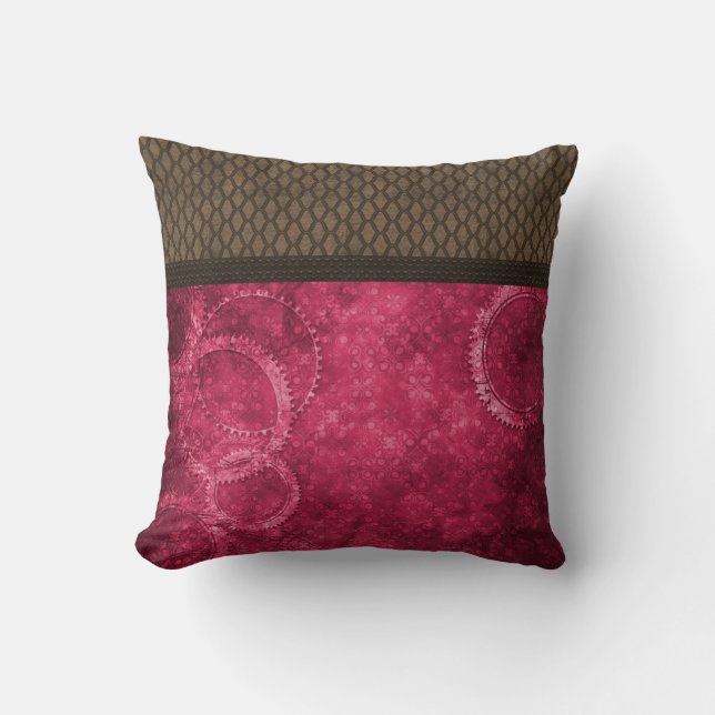 Metal Gear Steampunk Pillow, Pink Cushion (Front)