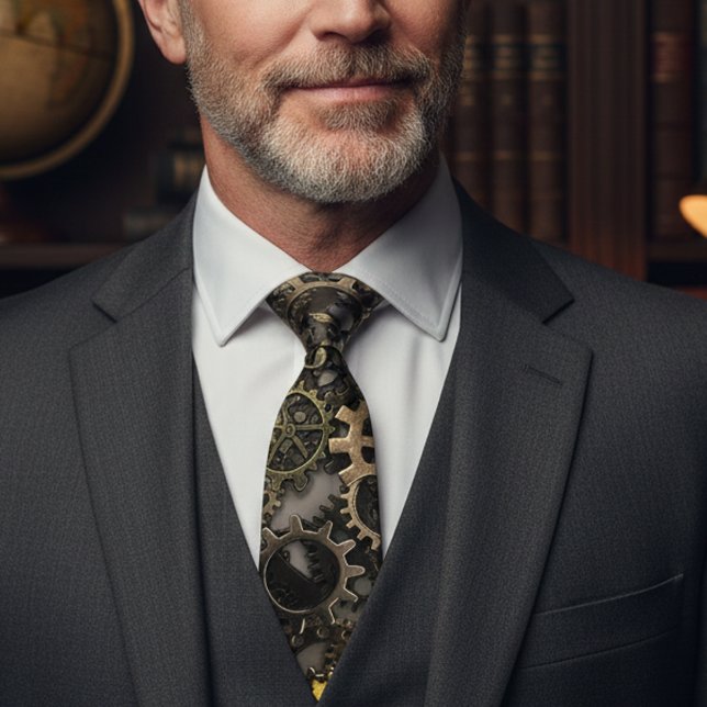 Metal Gears Steampunk Vintage Industrial Tie (Creator Uploaded)