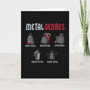 Metal Genres Rock Music Rock Hard Rock Card