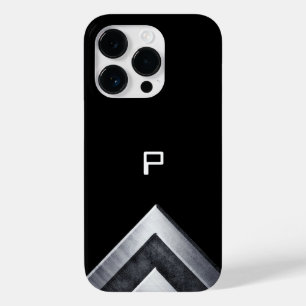 Metal Geometric Monogrammed Black Case-Mate iPhone 14 Pro Case