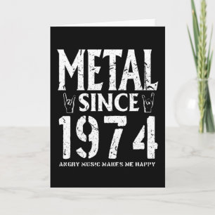 Metal Gift Birthday Vintage 1974 Card