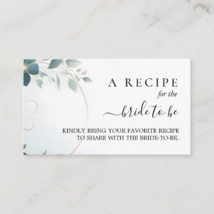 Metal Glam Shiny High End Silver Bridal Shower Enclosure Card