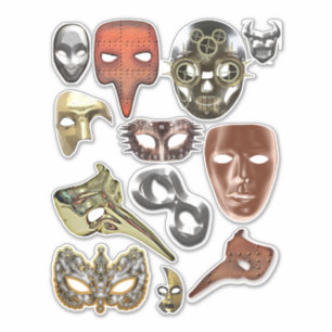 metal gold silver masquerade steampunk masks