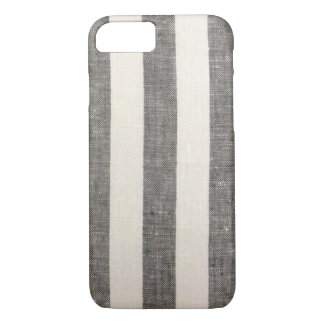 Metal Grey and Cream Striped iPhone Cases
