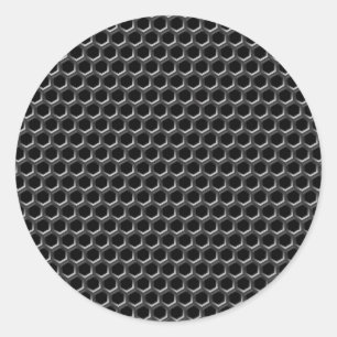 Metal grid pattern - background classic round sticker