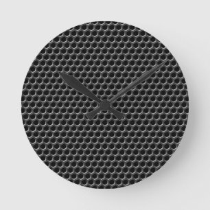 Metal grid pattern - background round clock