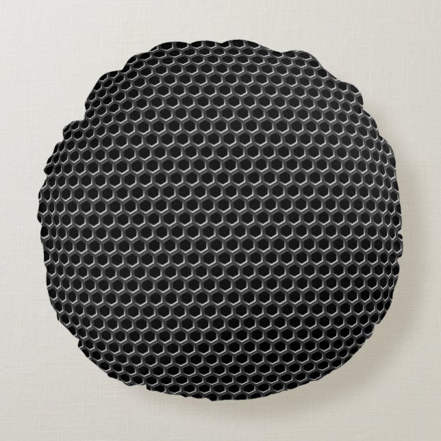Metal grid pattern - background round cushion (Front)