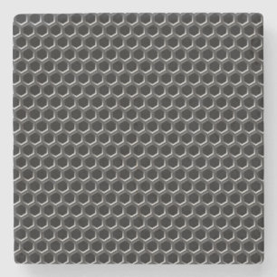 Metal grid pattern - background stone coaster