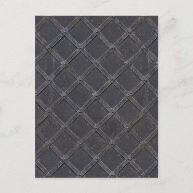 Metal Grille Lattice Framework Texture Postcard (Front)