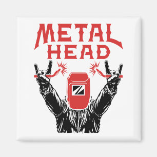 Metal Head Funny Welder Welding Helmet Magnet