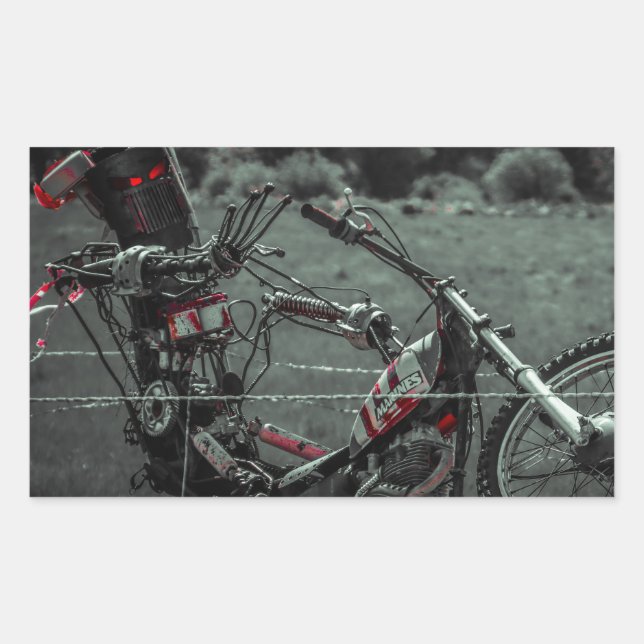 metal head rectangular sticker (Front)