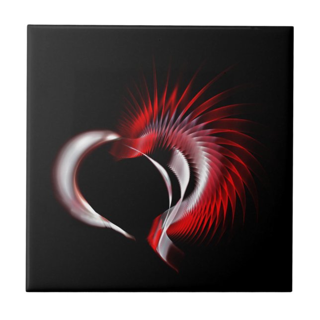 Metal Heart Ceramic Tile (Front)