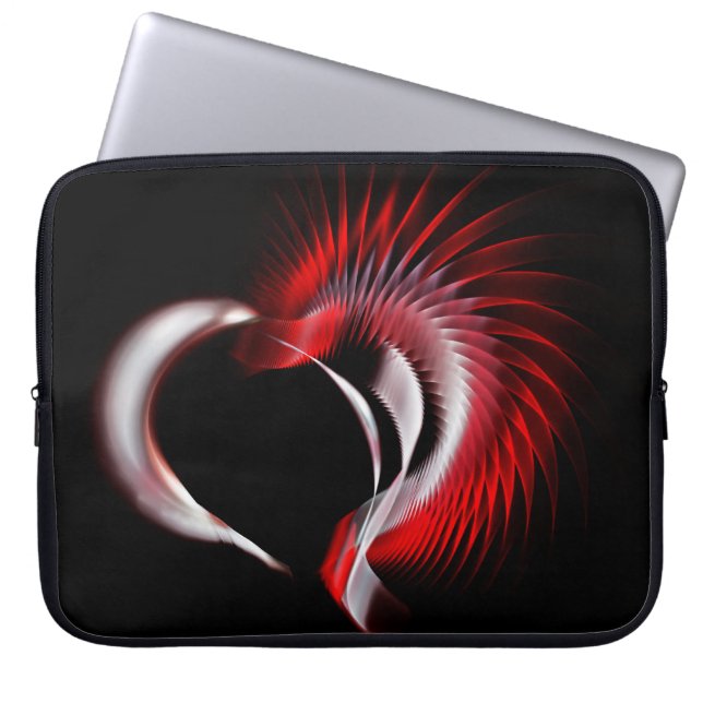 Metal Heart Laptop Sleeve (Front)