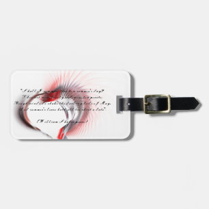 Metal Heart with Shakespeare's sonnet 18 Luggage Tag