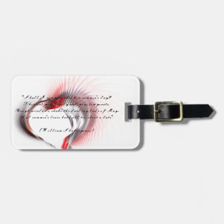 Metal Heart with Shakespeare's sonnet 18 Luggage Tag