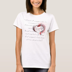 Metal Heart with Shakespeare's sonnet 18 T-Shirt