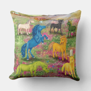 Metal Horn Unicorns  Cushion